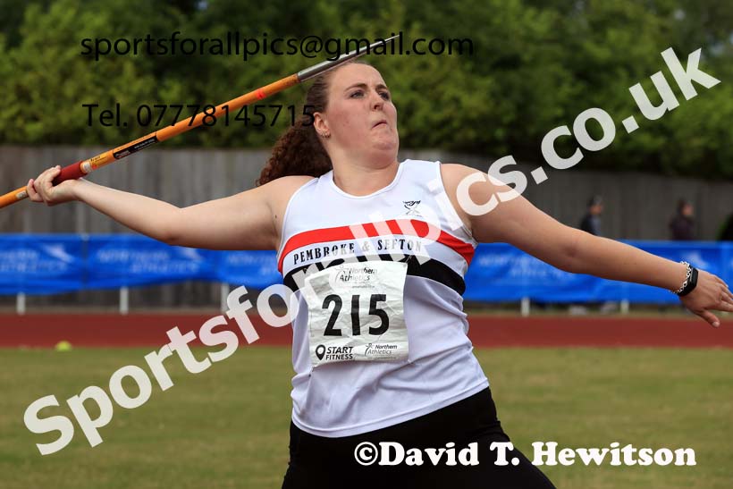 Senior Womens javelin, 2024 Northern Senior and Under-20s Track and Field Champs, Middlesbrough.  Photo: David T. Hewitson/Sports for All Pics
